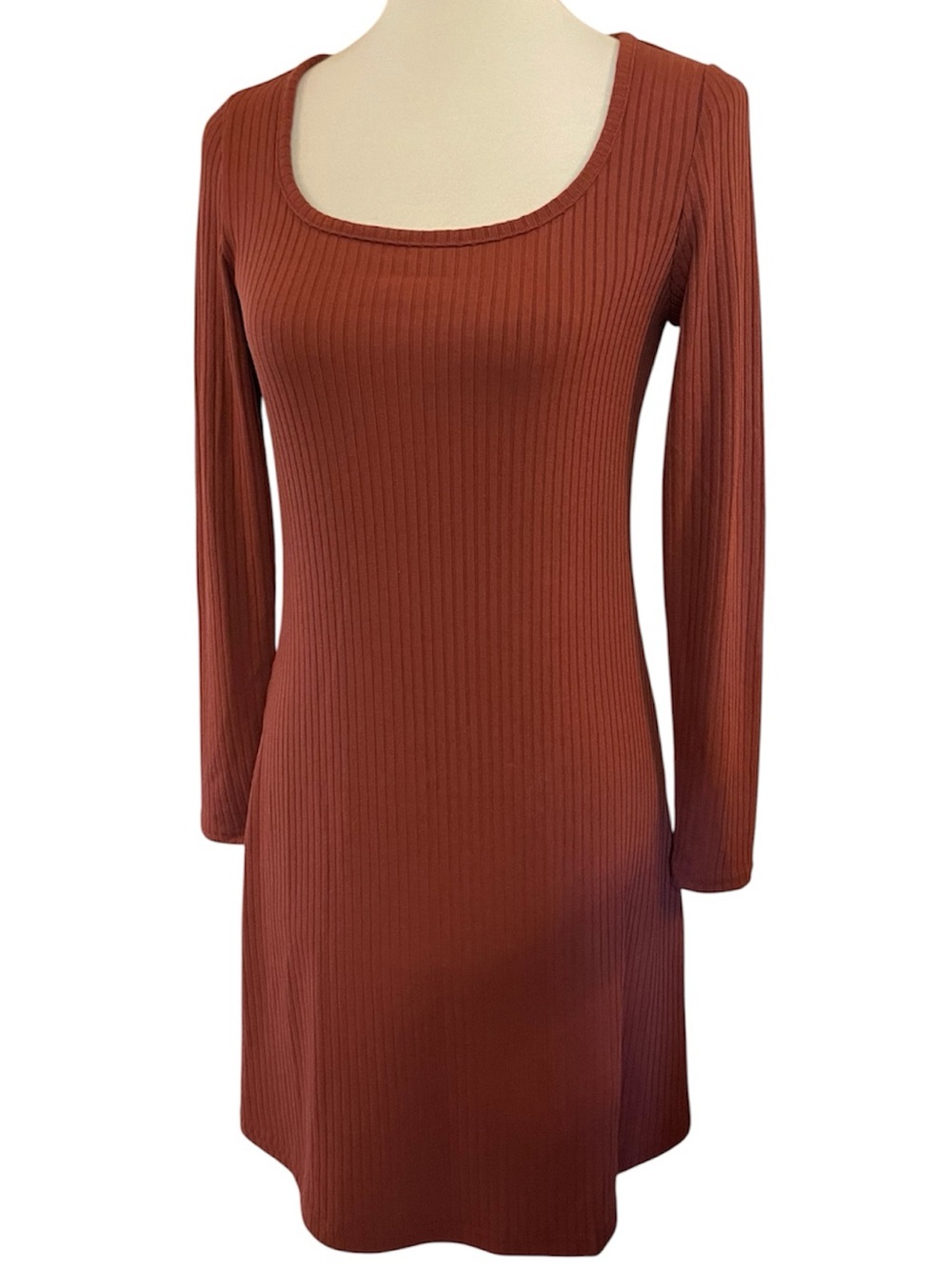 Old Navy Fit & Flare Rib-knit Long-sleeve Dress